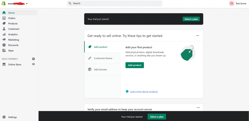 Shopify Free Trial Account 4 - Online Store With Shopify